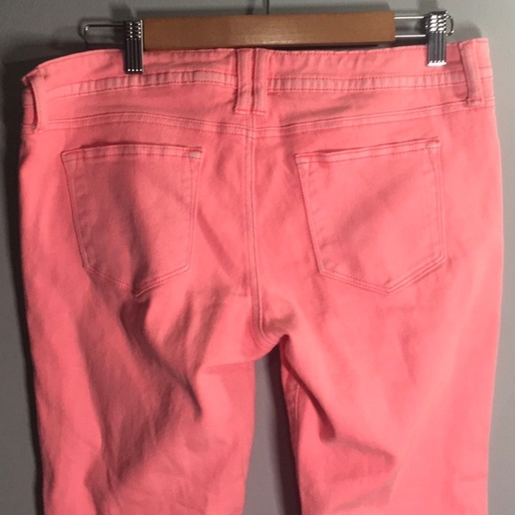 A.n.a jeans women’s size 12P 12 petite fluorescent pink cropped skinny r… - Picture 9 of 11